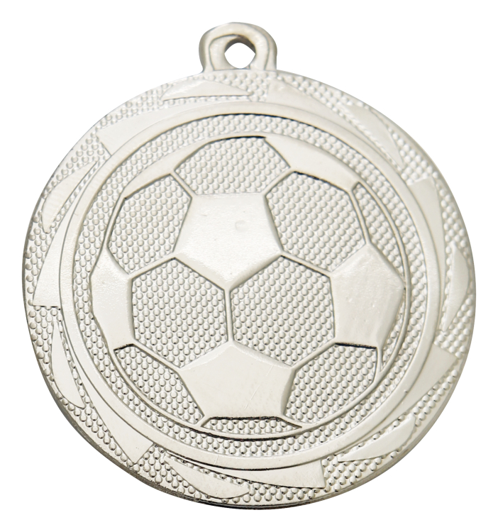 srebrny medal piłkarski